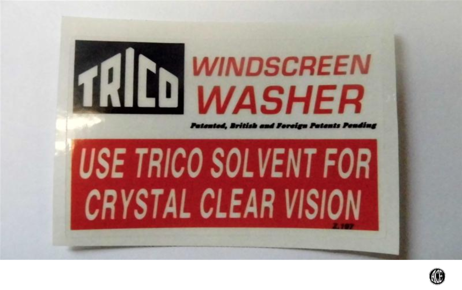 Trico Washer Bottle Decal — Acton Custom